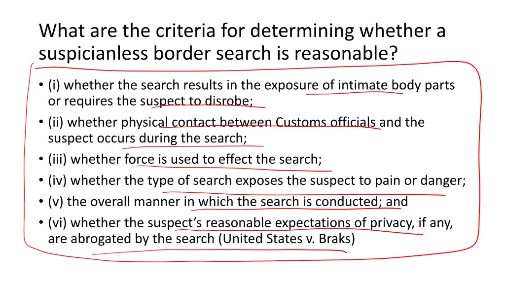 what are the criteria for determining whether
