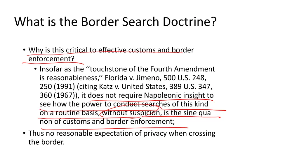 what is the border search doctrine