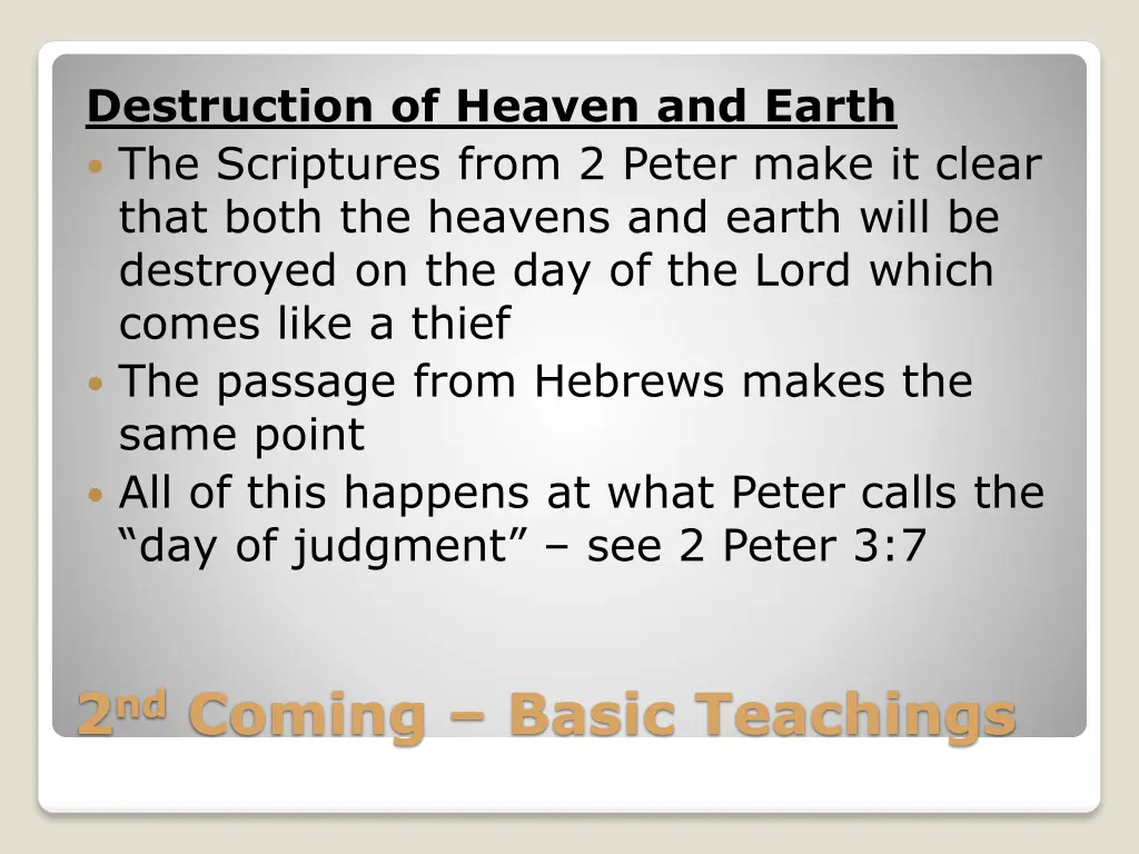 destruction of heaven and earth the scriptures