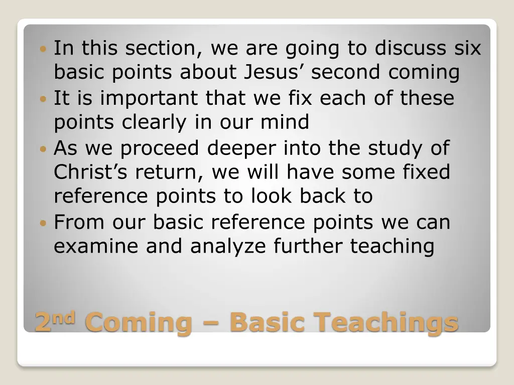 in this section we are going to discuss six basic