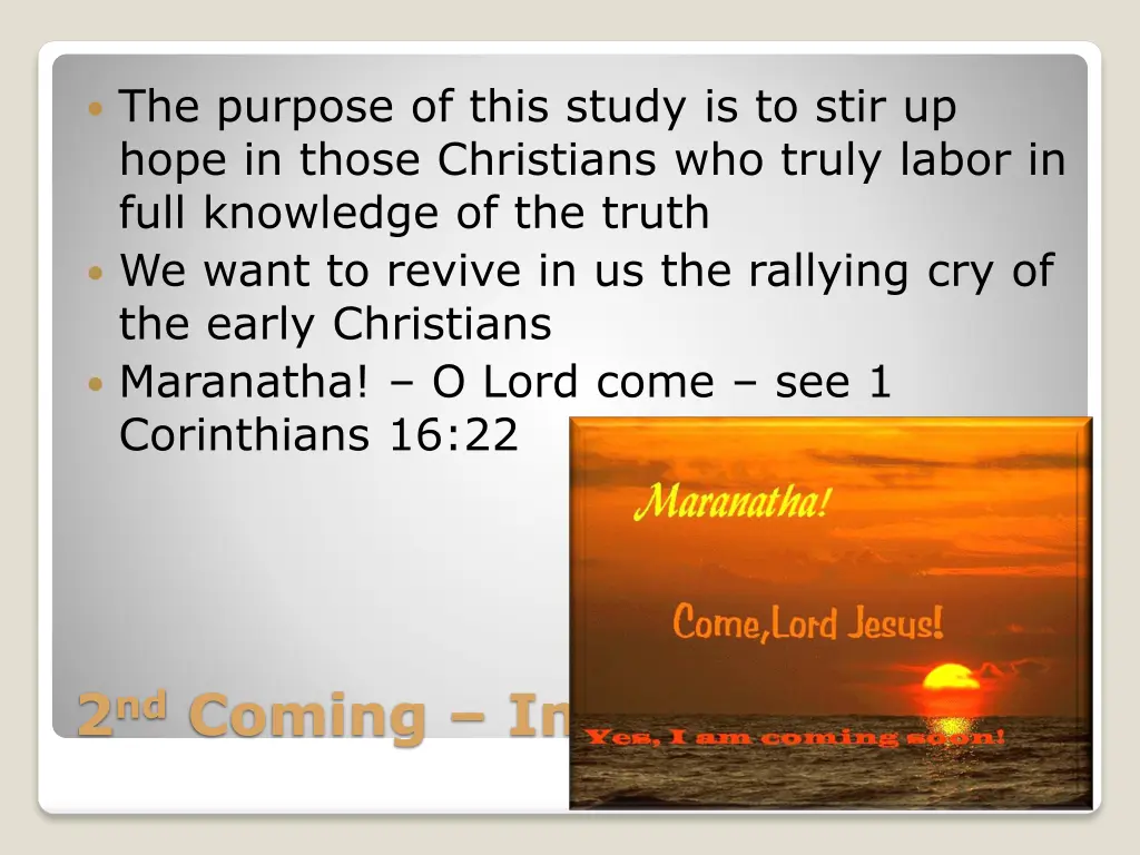 the purpose of this study is to stir up hope