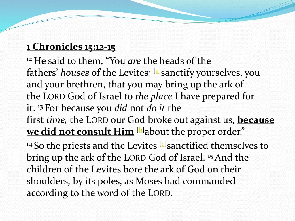 1 chronicles 15 12 15