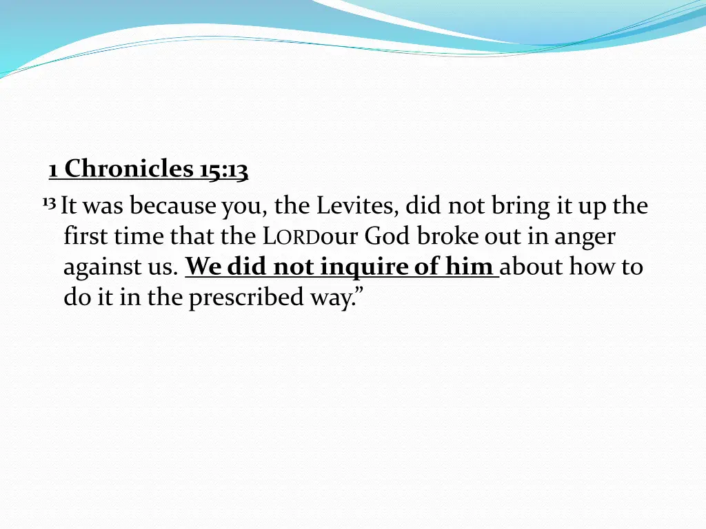 1 chronicles 15 13