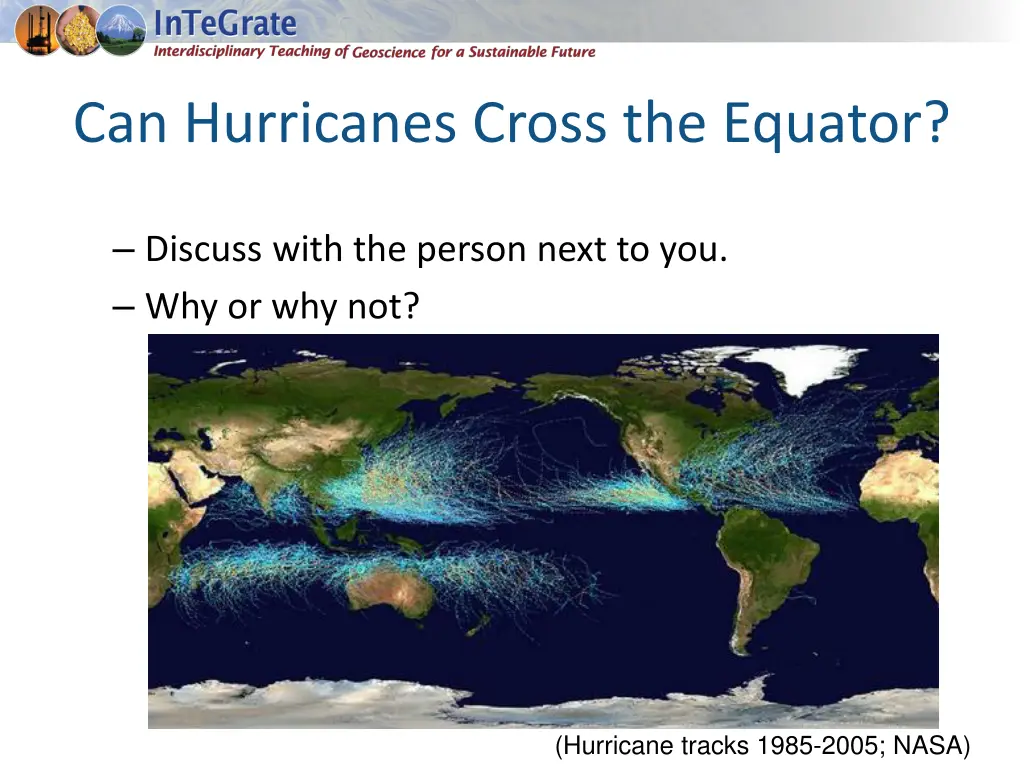 can hurricanes cross the equator 1