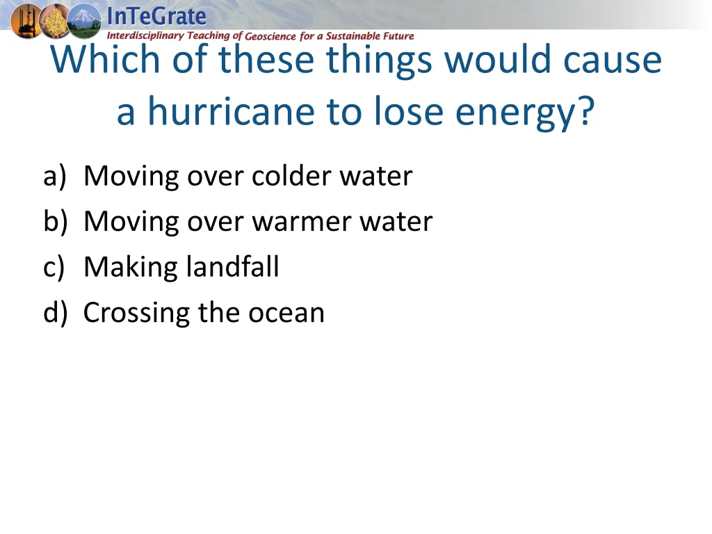 which of these things would cause a hurricane