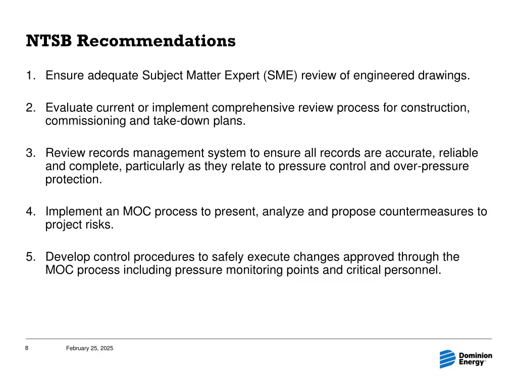 ntsb recommendations