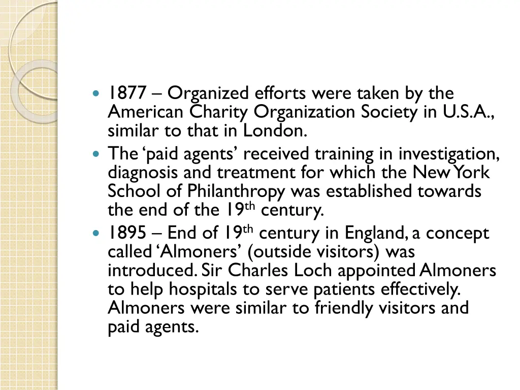1877 organized efforts were taken by the american