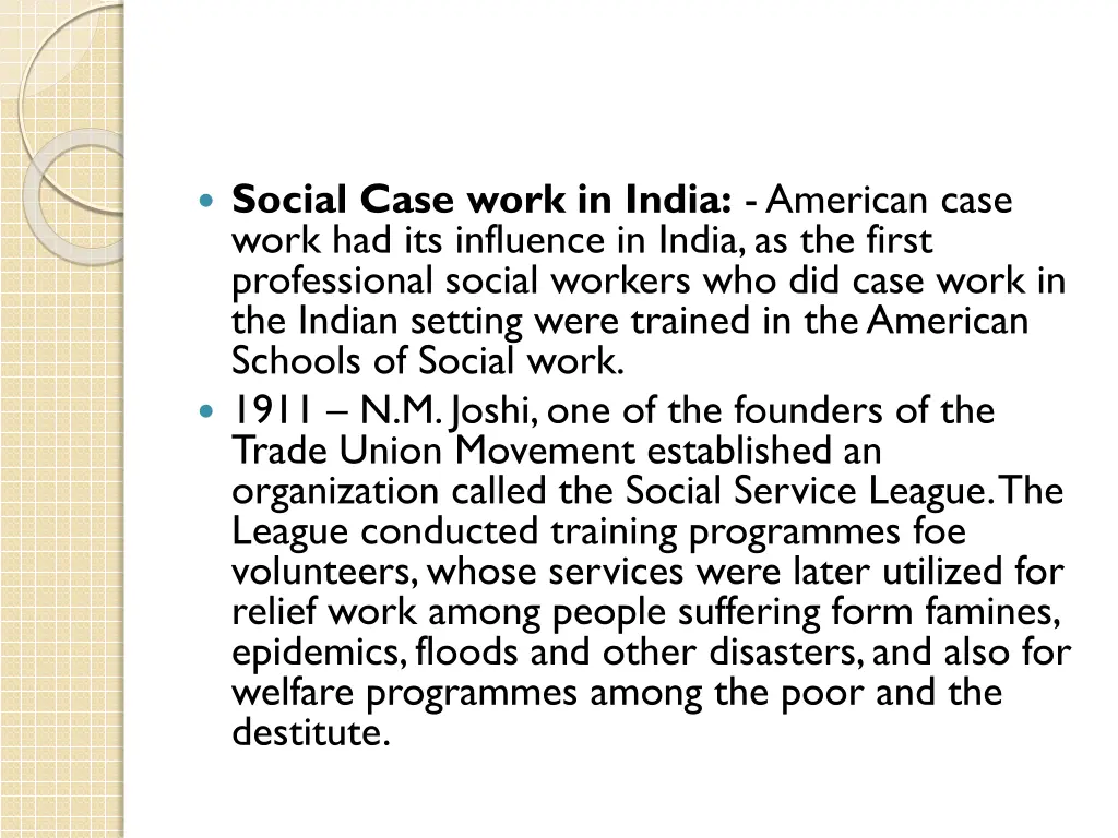 social case work in india american case work
