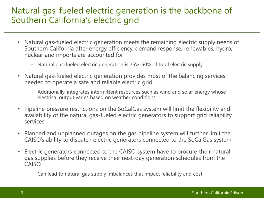 natural gas fueled electric generation