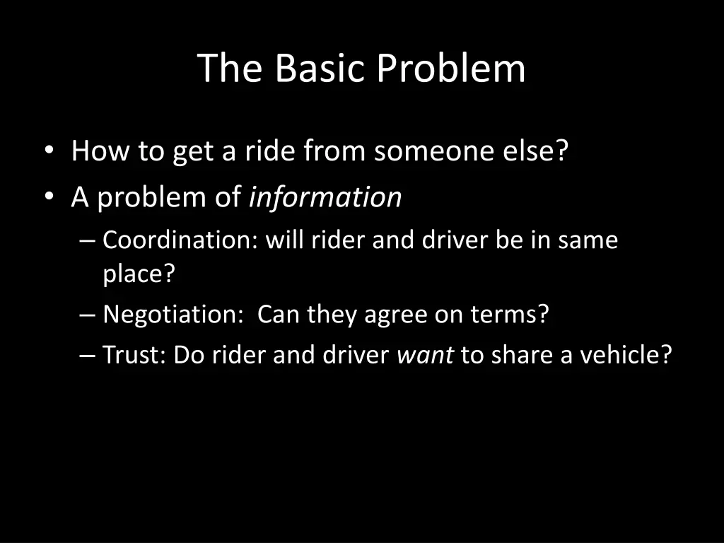 the basic problem