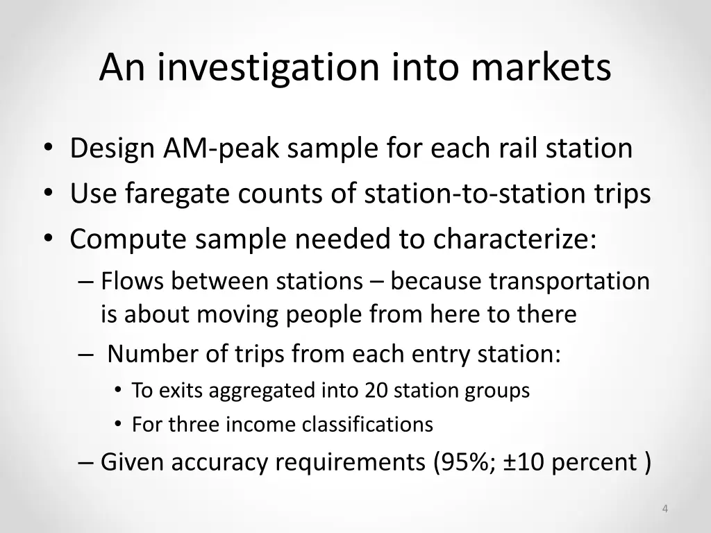 an investigation into markets