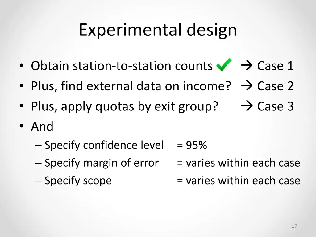 experimental design