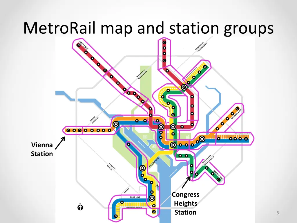 metrorail map and station groups