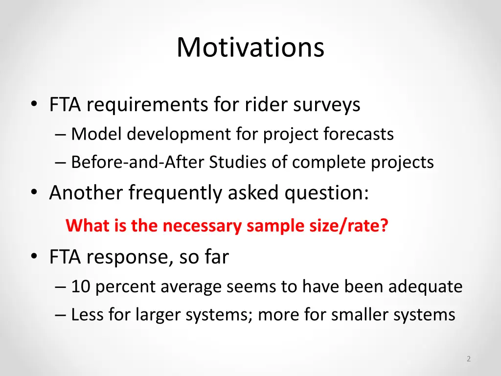 motivations