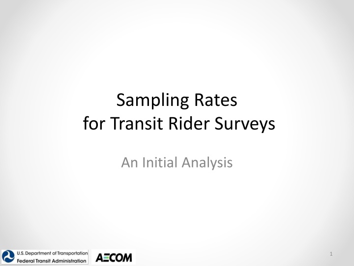 sampling rates for transit rider surveys