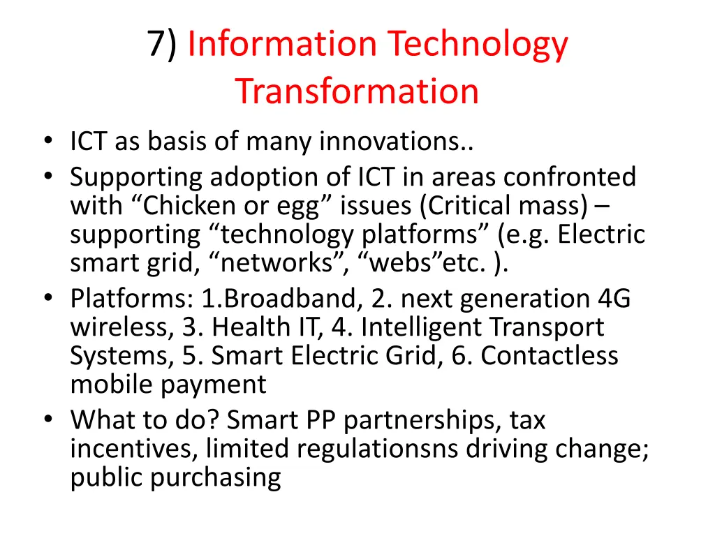 7 information technology transformation