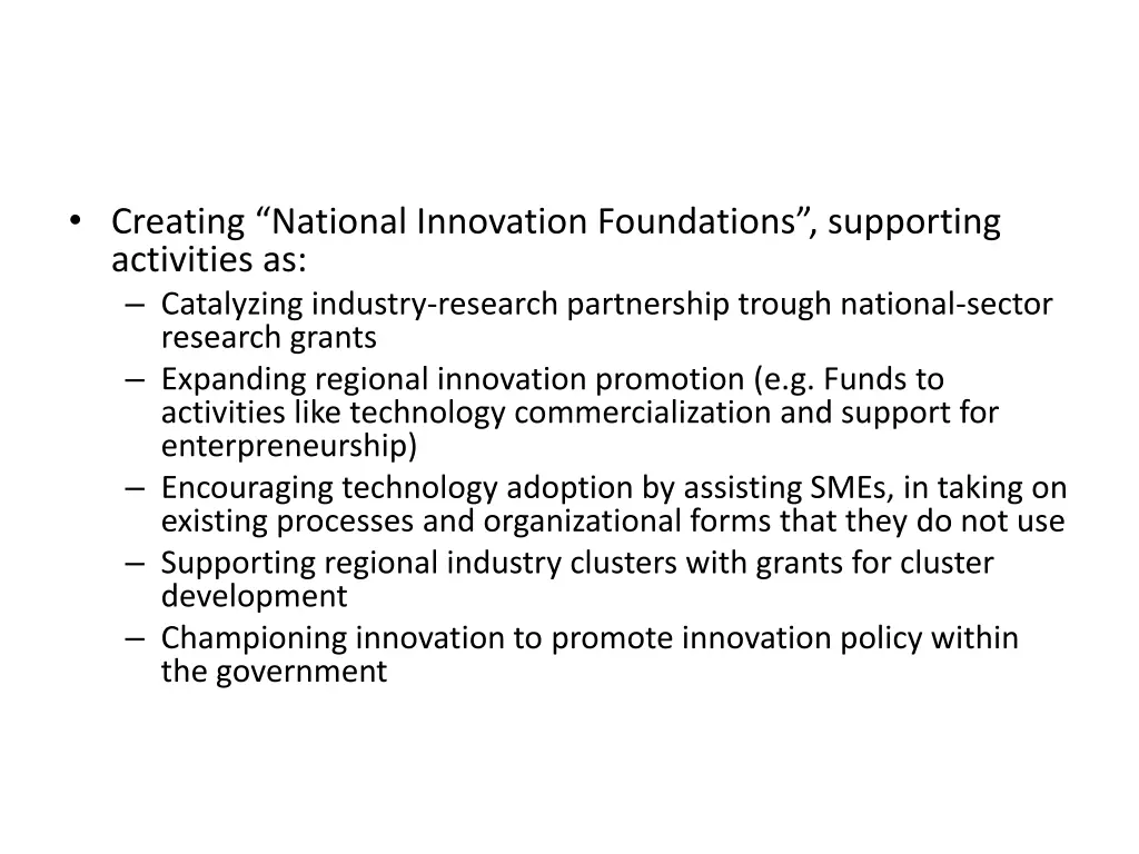 creating national innovation foundations