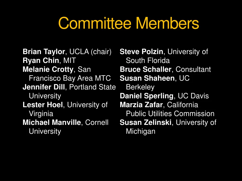 committee members