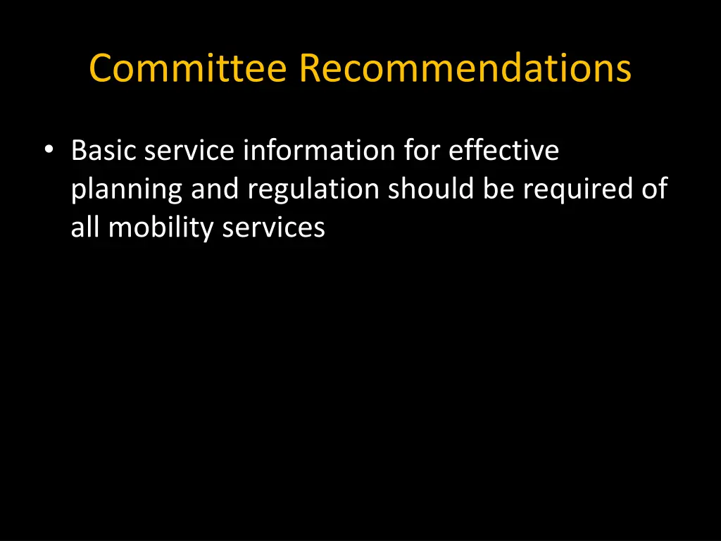 committee recommendations 6