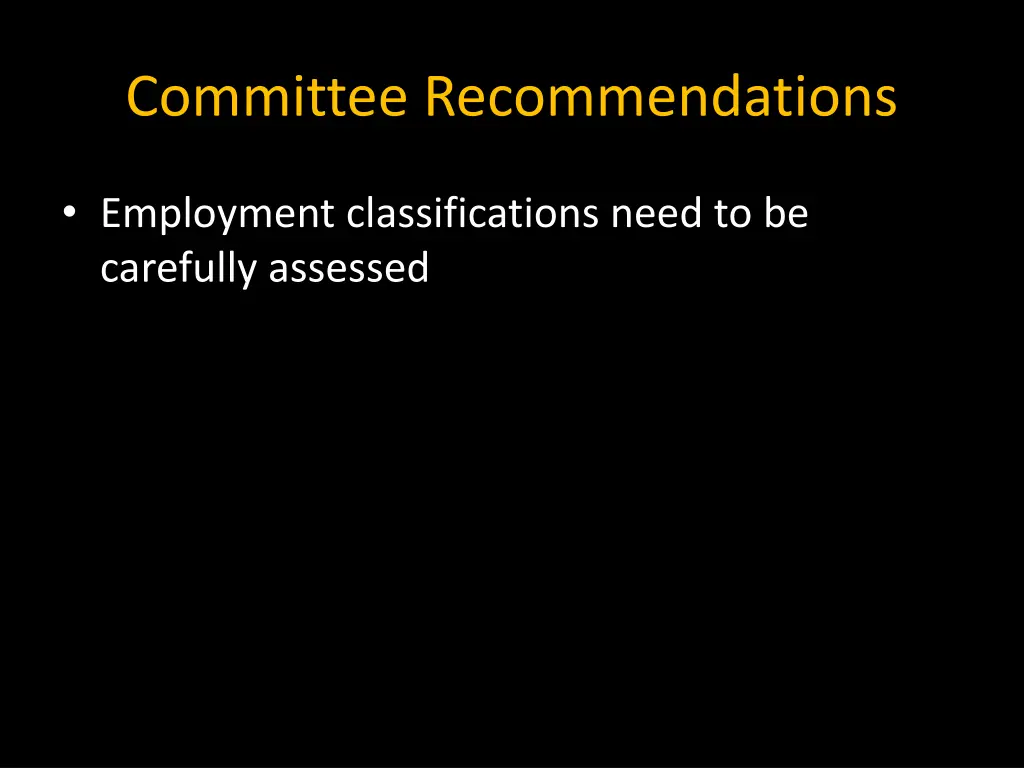 committee recommendations 7