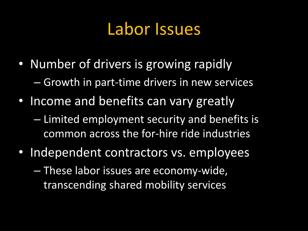 labor issues