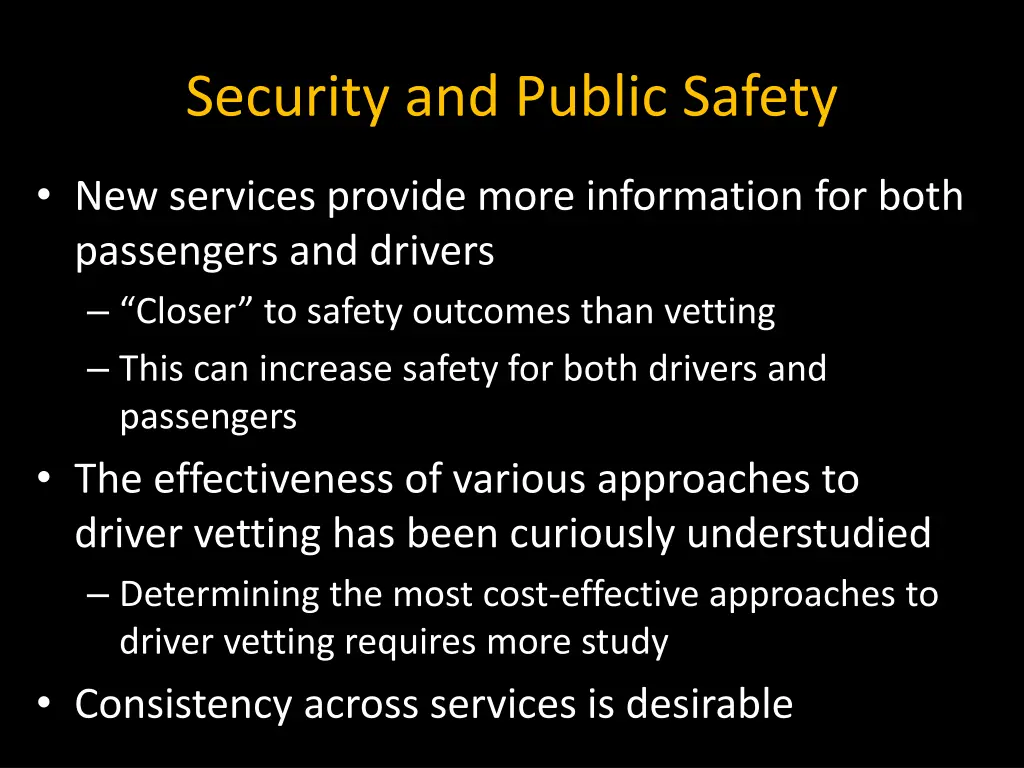 security and public safety