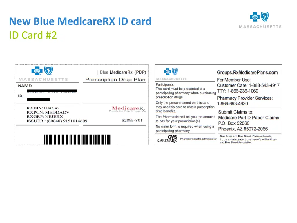 new blue medicarerx id card id card 2