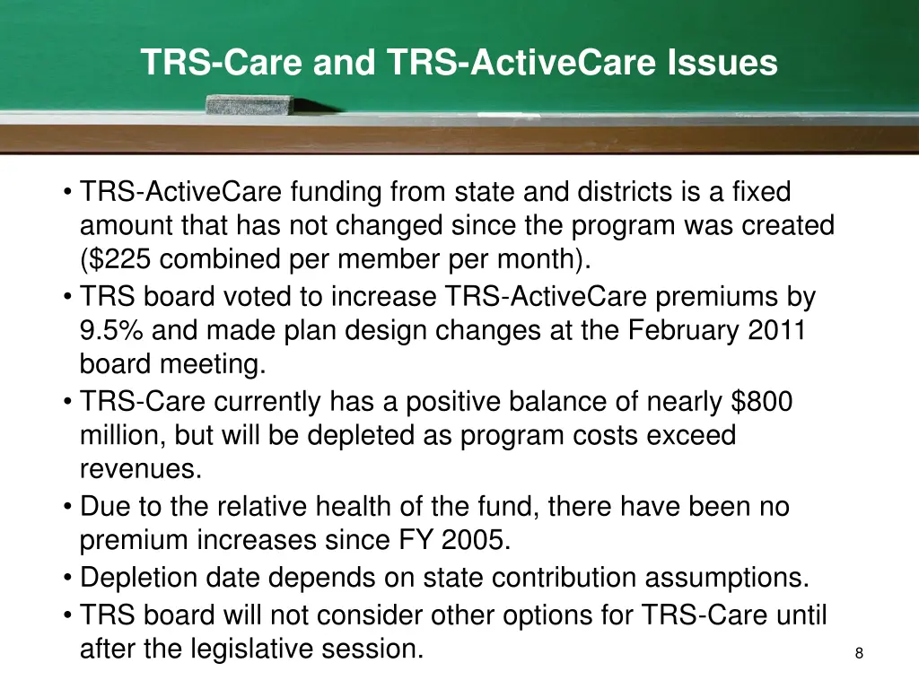 trs care and trs activecare issues