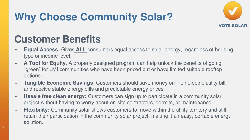 why choose community solar