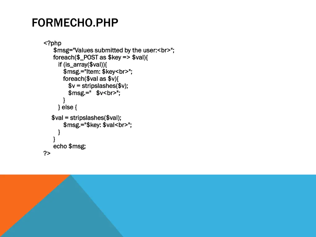 formecho php