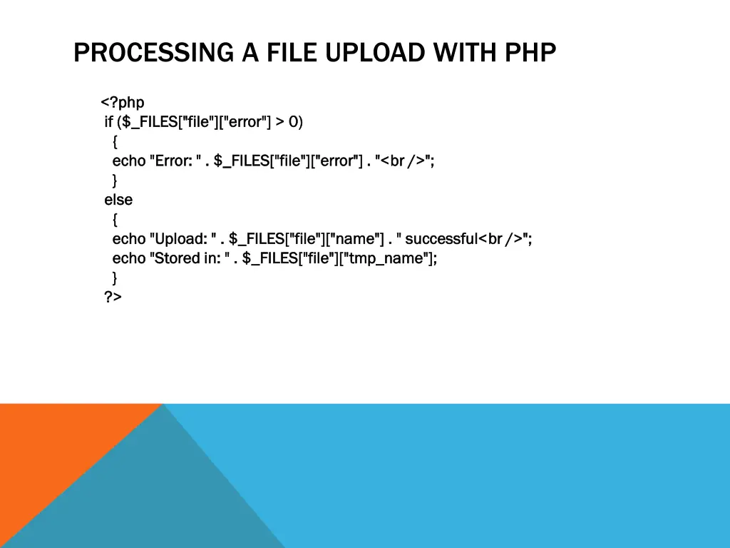 processing a file upload with php