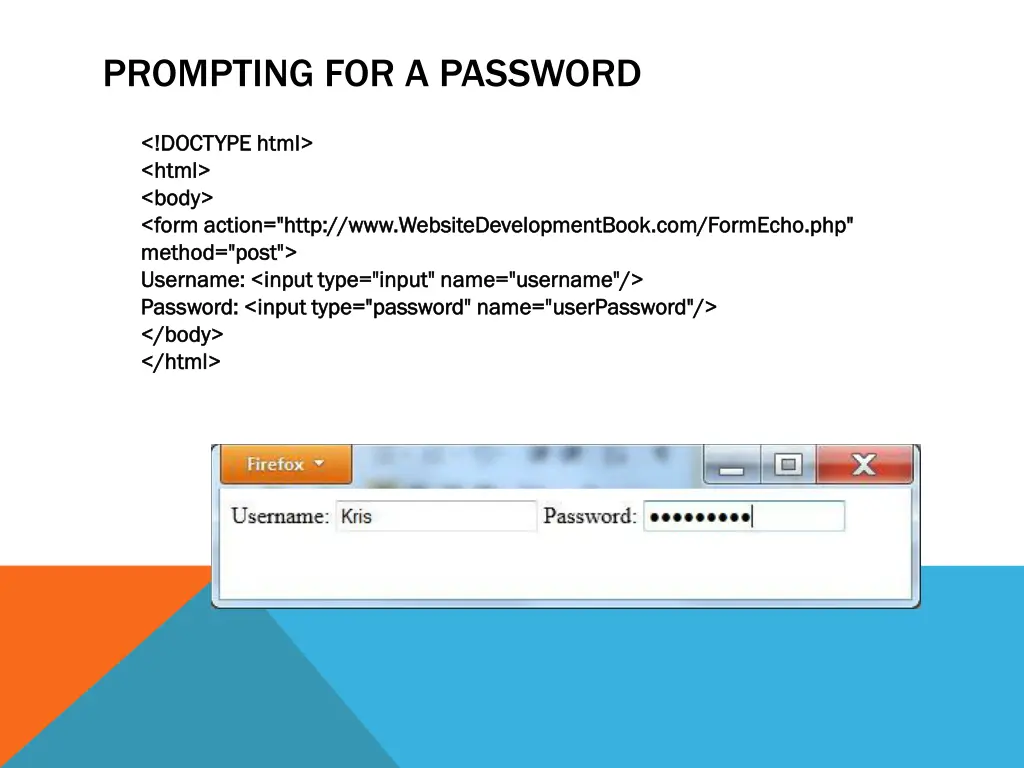 prompting for a password