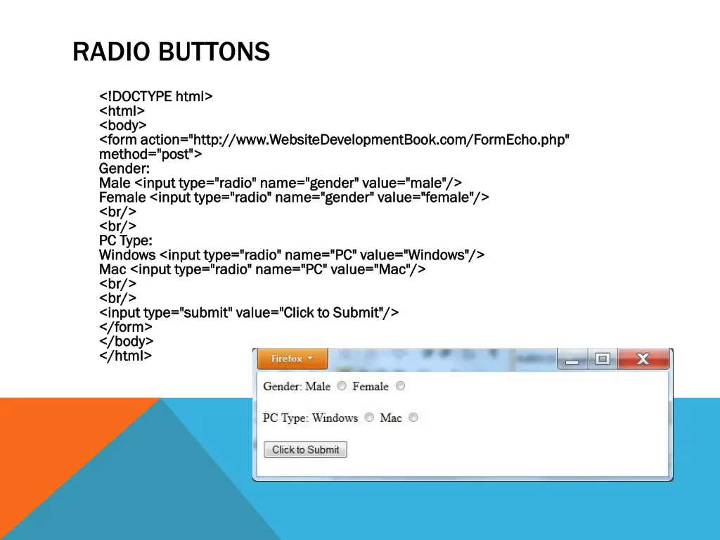 radio buttons