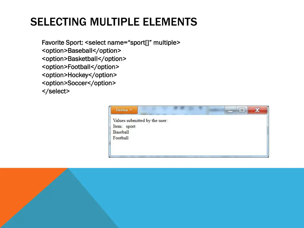 selecting multiple elements