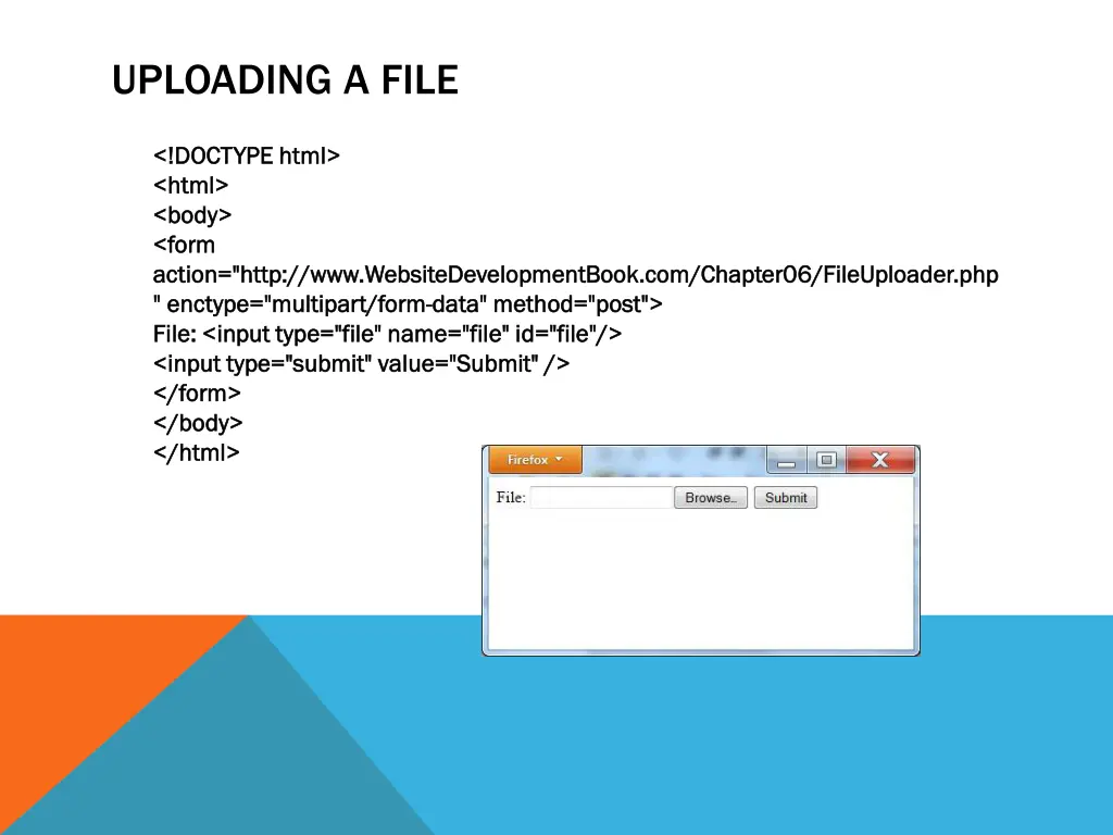 uploading a file