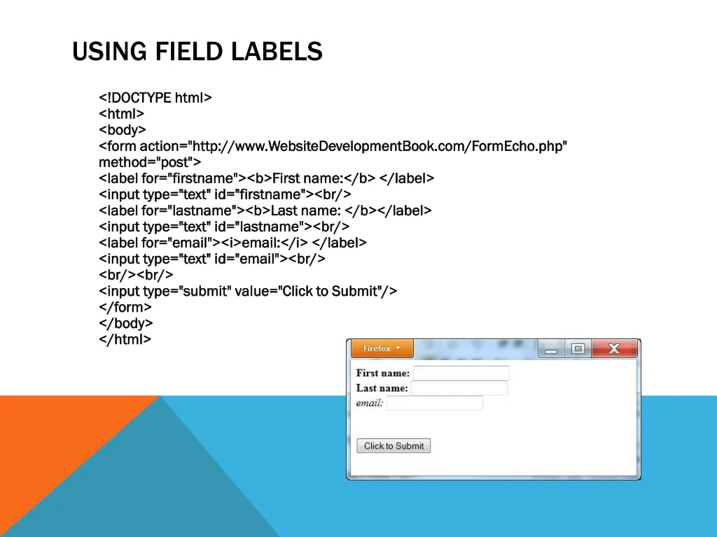 using field labels