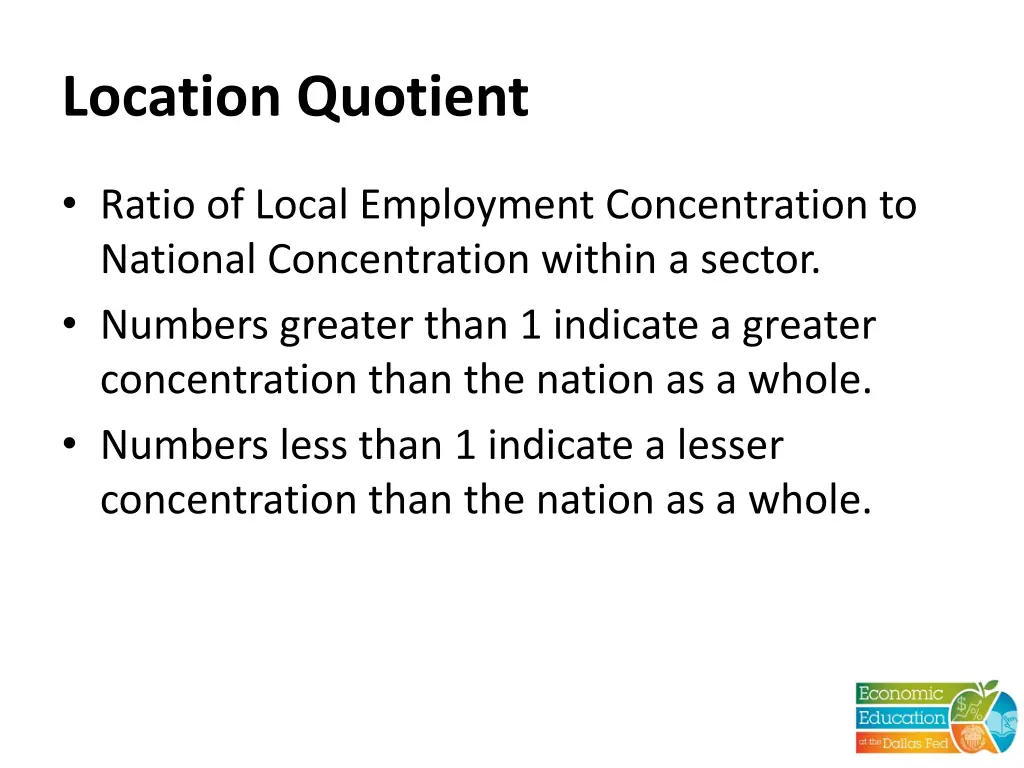 location quotient