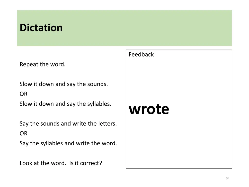 dictation 1