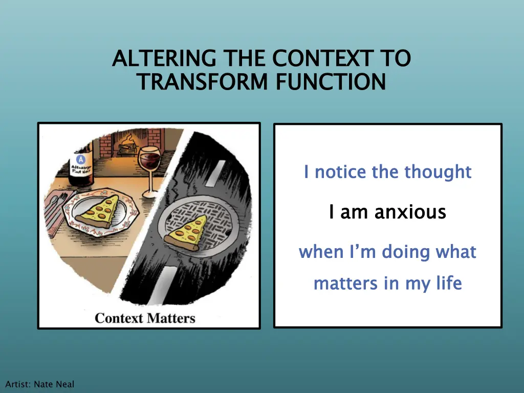 altering the context to transform function