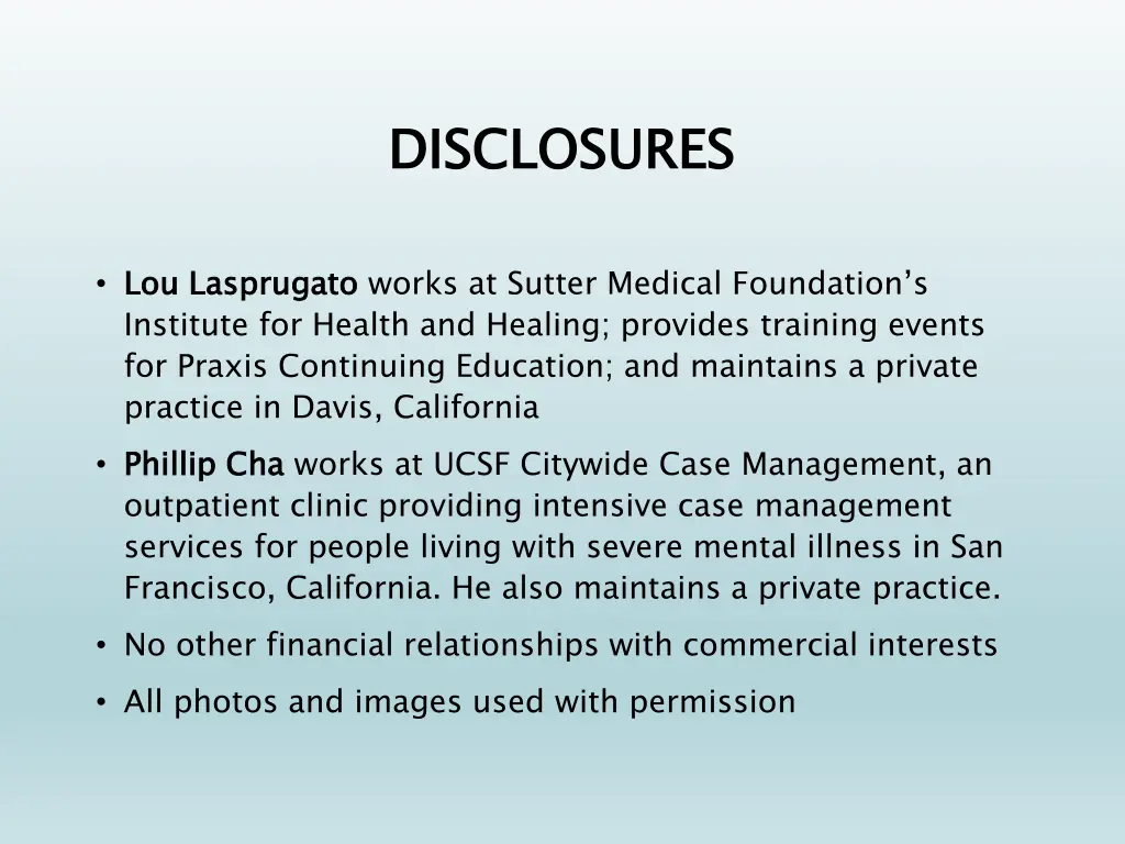 disclosures