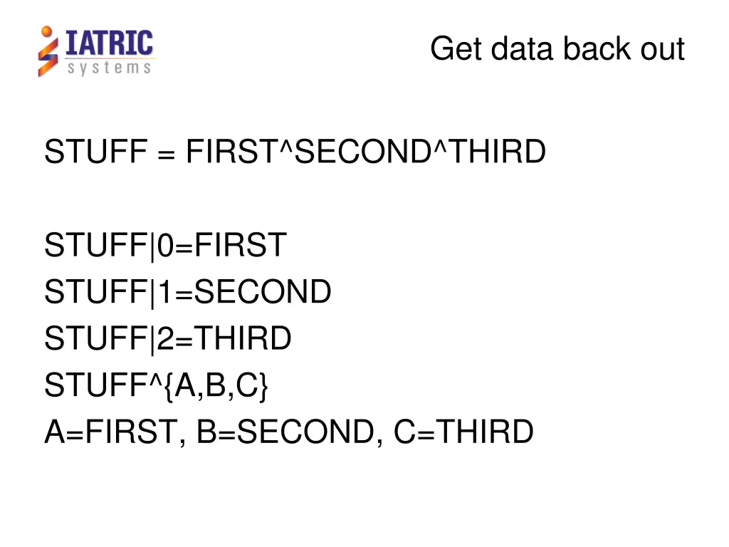get data back out