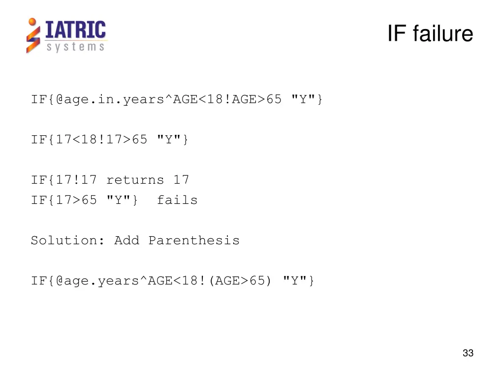 if failure