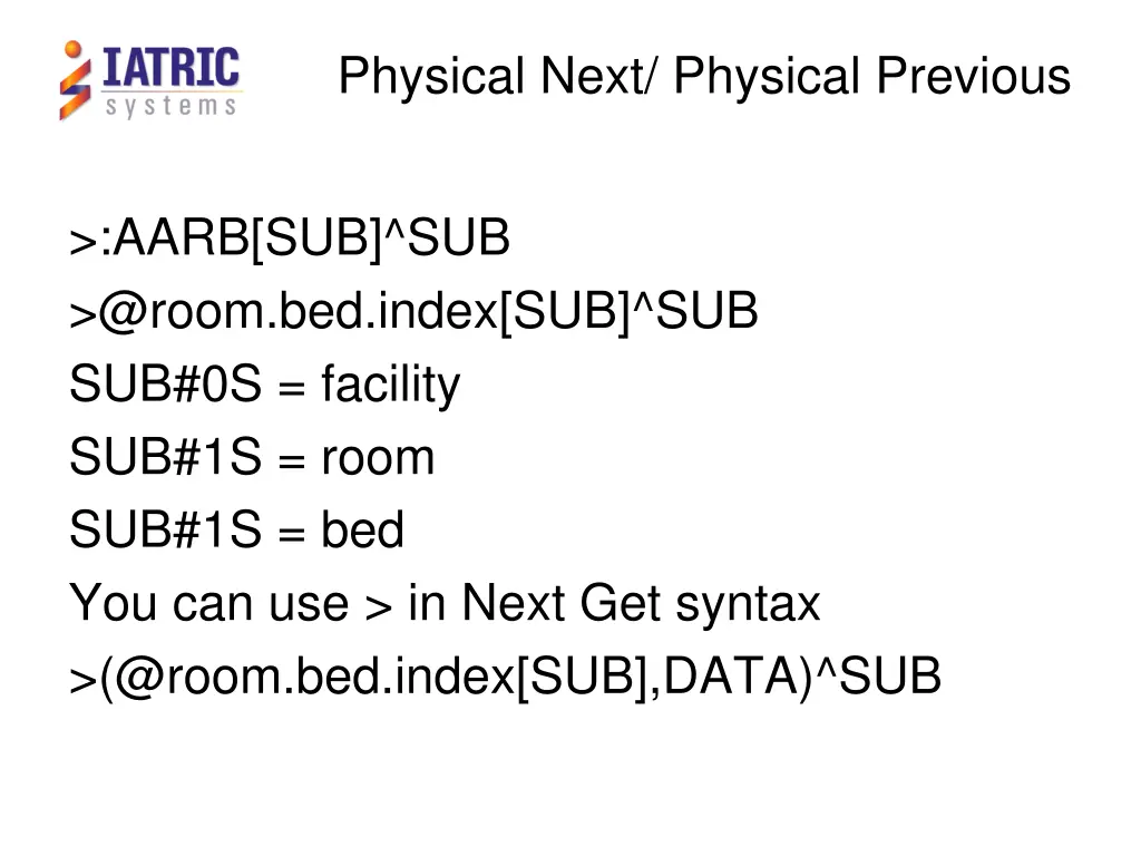 physical next physical previous