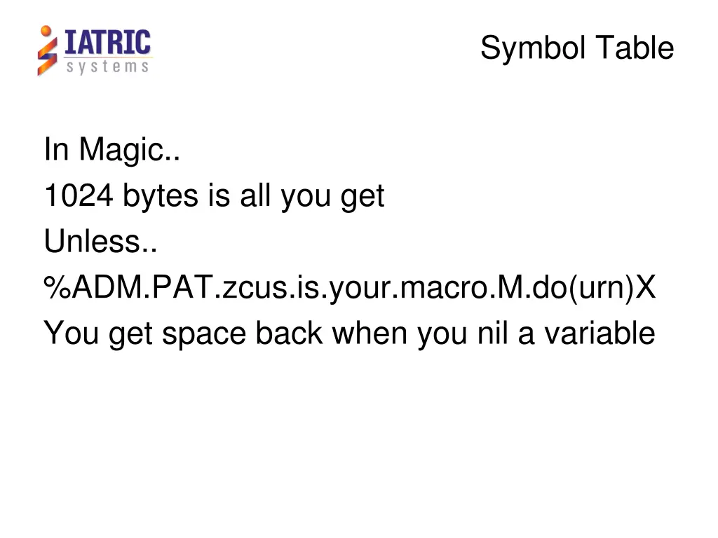 symbol table