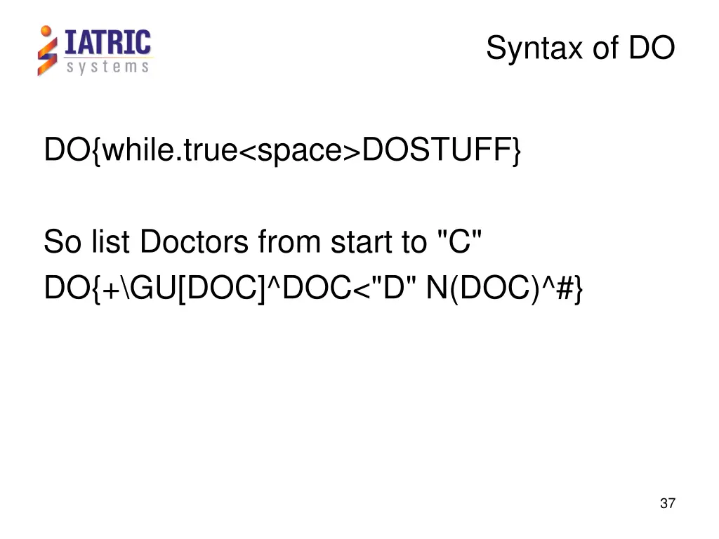 syntax of do