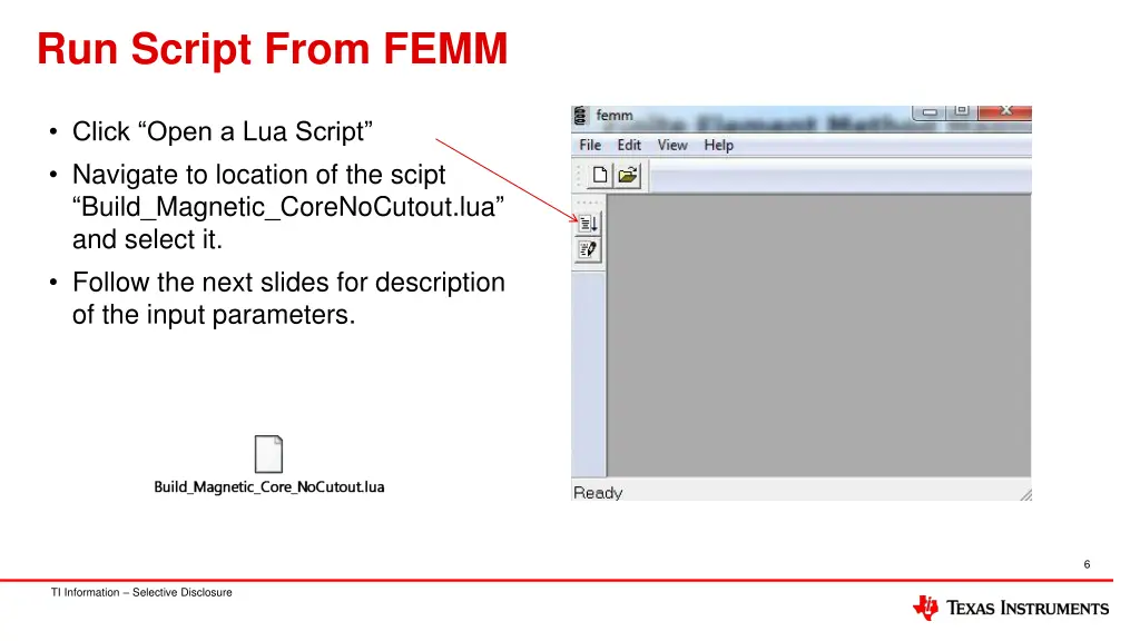 run script from femm