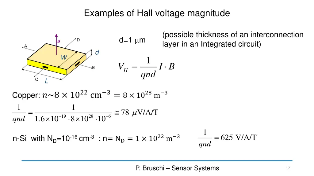 examples of hall voltage magnitude
