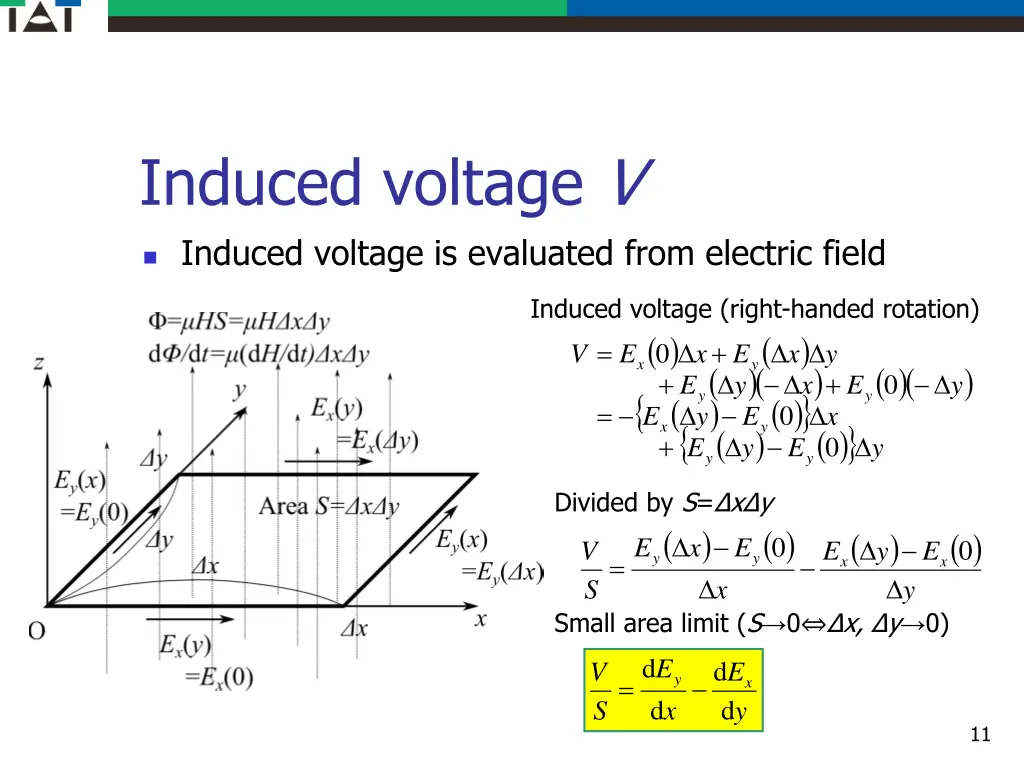 induced voltage v