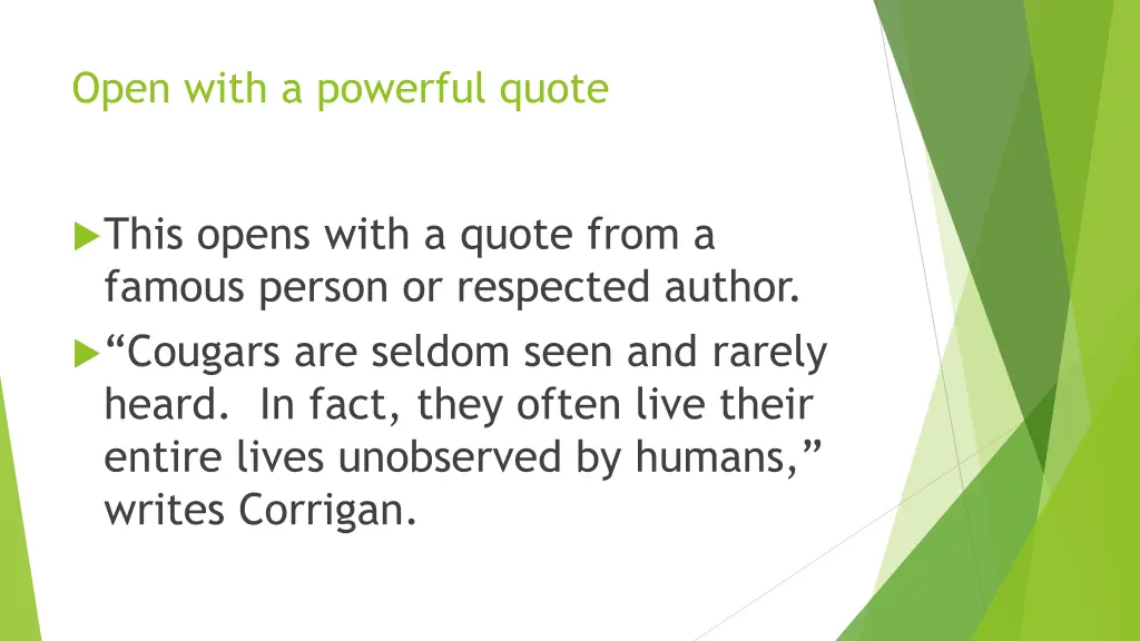 open with a powerful quote