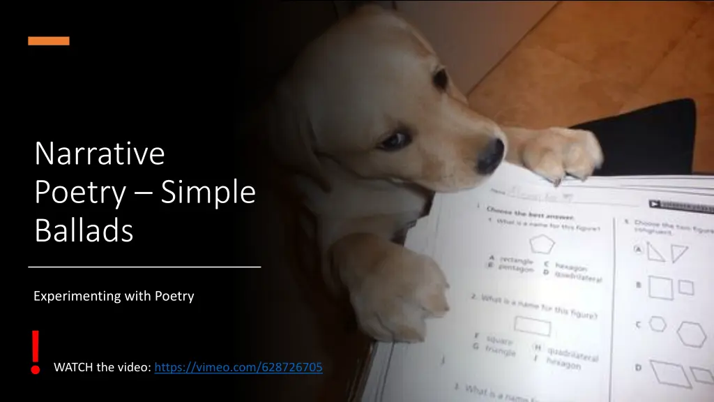 narrative poetry simple ballads